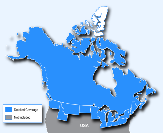 North American Map Regions | Garmin Customer