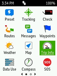 Trip Info Highlighted