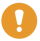 White exclamation icon on orange background