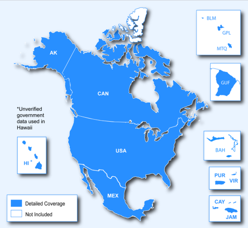 Garmin Nuvi Alaska Map North American Map Regions | Garmin Support