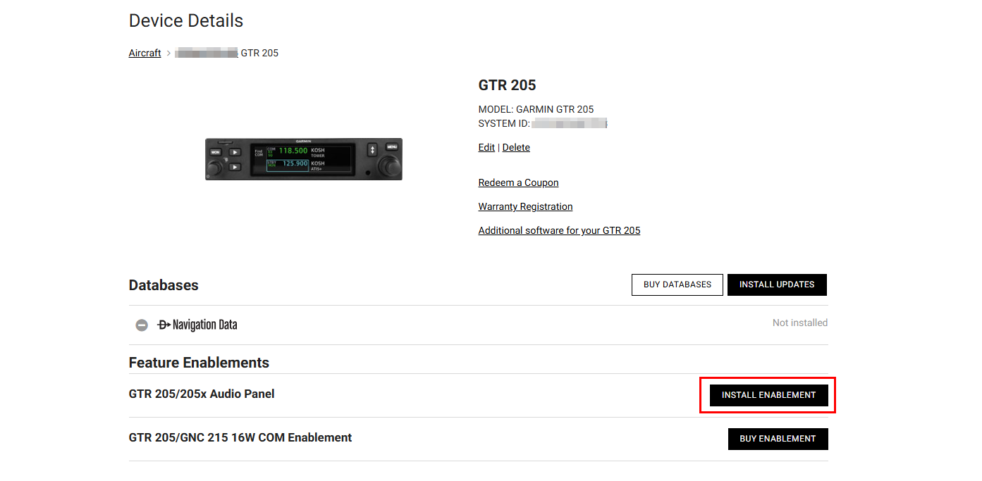 How to Purchase and Install the Audio Panel Enablement for the GTR