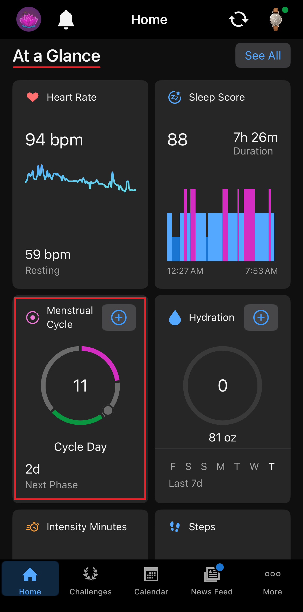 Garmin connect widgets hotsell