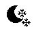 Snow at Night Weather Icon