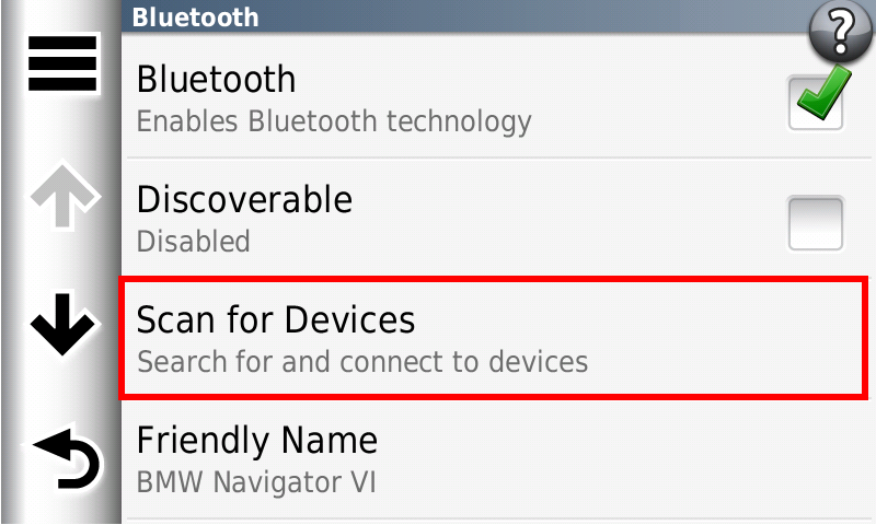 Pairing Bluetooth Phone or Headset with BMW Motorrad Navigator V
