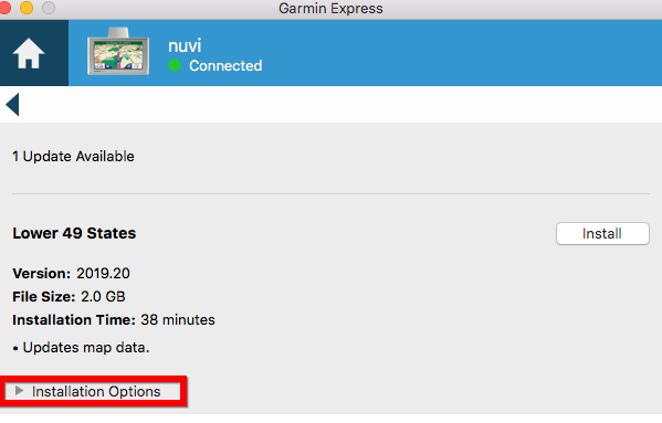 Garmin Express Prompts me to Select a Region I Don't Want During a Map | Garmin Customer Support