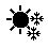 Sunny With a Chance of Snow Weather Icon