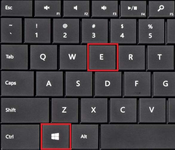 Press the windows key and E at same time. 