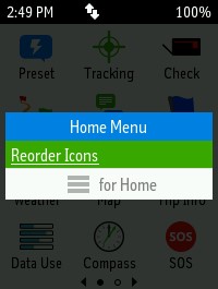 Reorder Icons Menu Selection