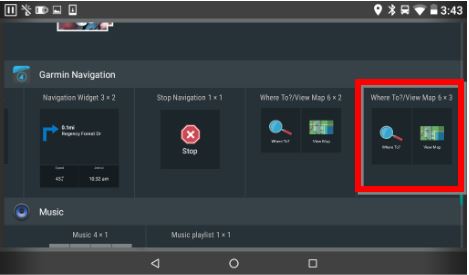 Garmin discount android widget