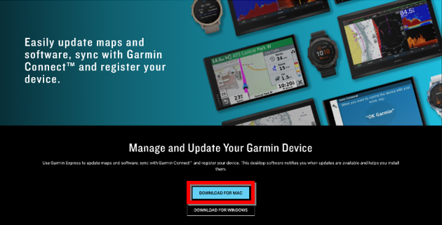 Garmin connect deals macbook pro