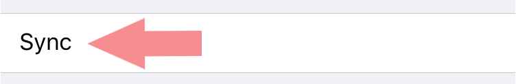 Arrow Pointing to Sync