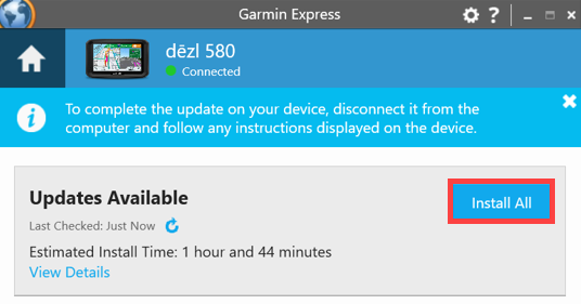 garmin connect update watch