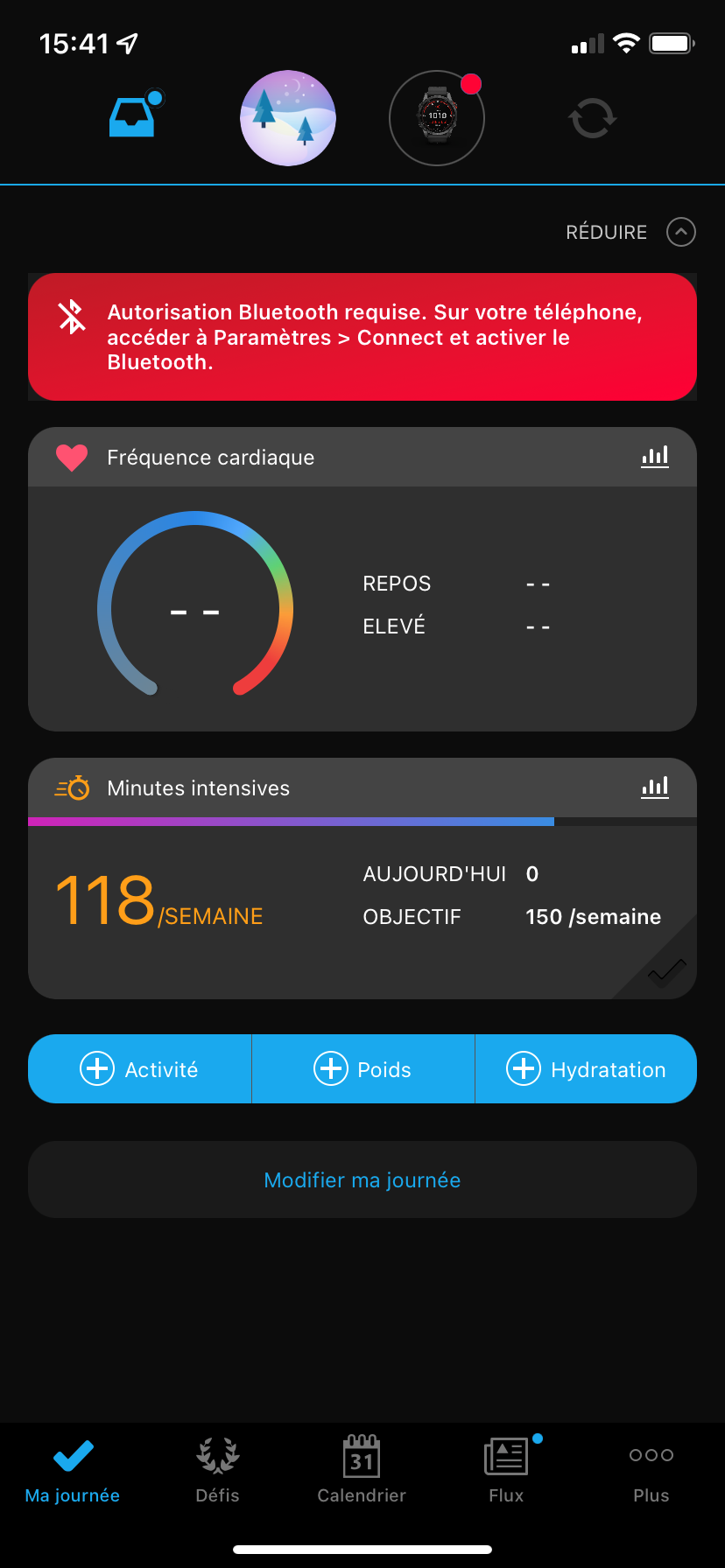 Message d autorisation Bluetooth requise dans l application Garmin