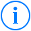 blue letter i with blue circle around it