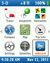 InReach Selection in Menu
