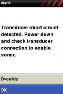 Transducer Short circuit Error