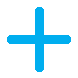 blue plus icon in white square