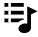 Music note icon and 3 lines